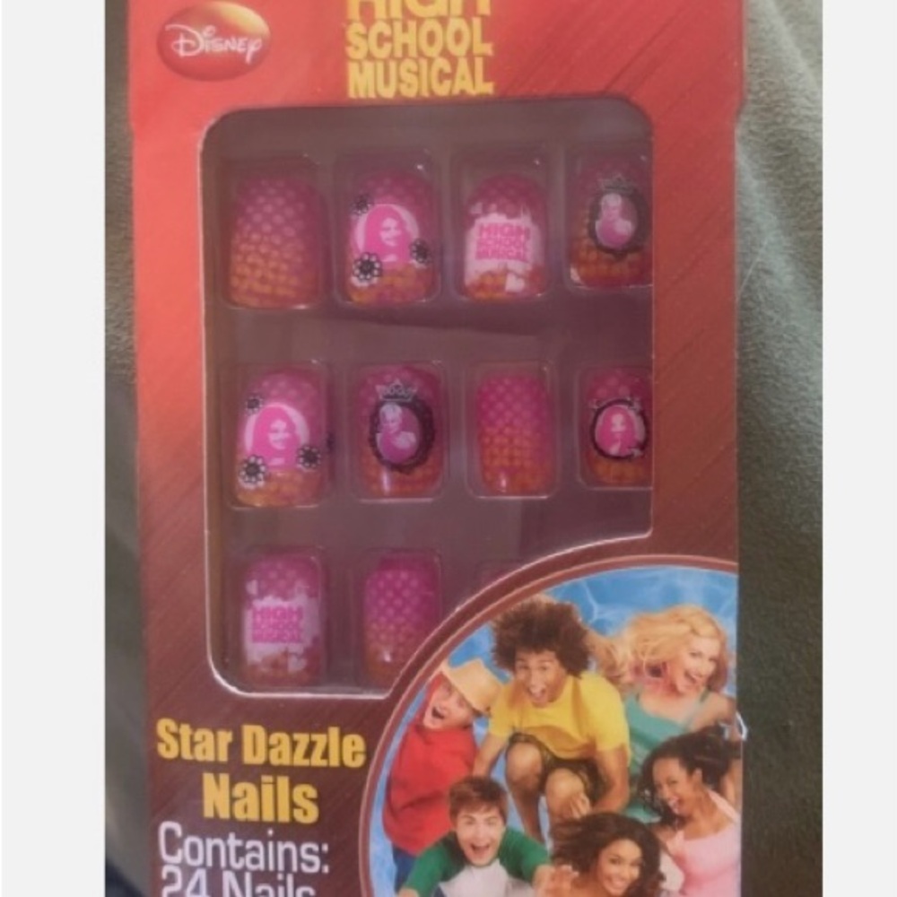 Vintage Disney High School Musical Star Dazzle Nails Set